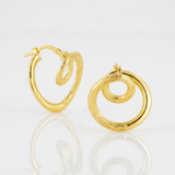 RCJ - 14k Yellow Gold Textured Coil Style Hoop Earrings - One Size - Gold - View 4