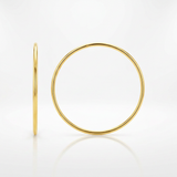 RCJ - Endless Hoop Style Earrings in 14K Yellow Gold - One Size - Gold - View 3