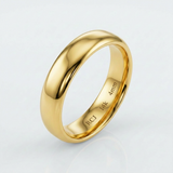 14k Yellow Gold 4mm Comfort Fit Wedding Band — 10 / Gold — view 2