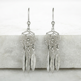 RCJ - Sterling Silver Dream Catcher Dangle Earrings - One Size - Silver - View 3