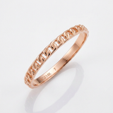 RCJ - 14k Rose Gold Ring with Bead Texture - Pink - View 2