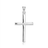RCJ - Sterling Silver Polished Cross Pendant - One Size - Silver - View 2