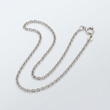 RCJ - 14k White Gold Oval Cable Link Chain 0.85mm - 18 - Silver - View 4