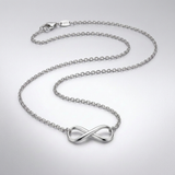 RCJ - Sterling Silver Infinity Symbol Necklace - 18 - Silver - View 3
