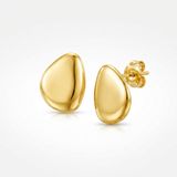 RCJ - 14k Yellow Gold Post Earrings with Polished Abstract Shape - One Size - Gold - View 2