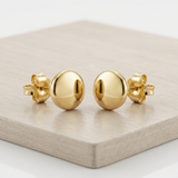 RCJ - 14k Yellow Gold Polished Round Post Earrings - One Size - Gold - View 4
