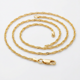14k Yellow Gold Singapore Chain 1.7mm — 16 / Gold — view 3
