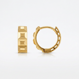 RCJ - 14K Yellow Gold J Hoop Earrings - One Size - Gold - View 2