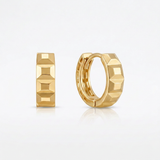 RCJ - 14K Yellow Gold J Hoop Earrings - One Size - Gold - View 3