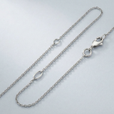 RCJ - Double Extendable Cable Chain in 14k White Gold (1.2mm) - 18 - Silver - View 3