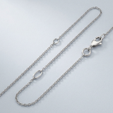 RCJ - Double Extendable Cable Chain in 14k White Gold (1.2mm) - 18 - Silver - View 2