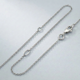 RCJ - Double Extendable Cable Chain in 14k White Gold (1.2mm) - 18 - Silver - View 4