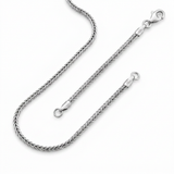 Sterling Silver Rhodium Plated Foxtail 2.0mm — 18 / Silver — view 1