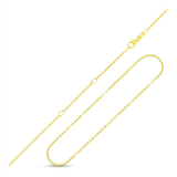 RCJ - Double Extendable Diamond Cut Cable Chain in 14k Yellow Gold (1.4mm) - 18 - Gold - View 2