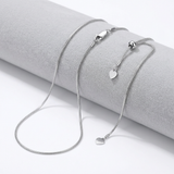 RCJ - Sterling Silver 0.8mm Adjustable Snake Chain - 22 - Silver - View 2