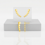 RCJ - 14k Yellow Gold Graduated Circles Climber Post Earrings - One Size - Gold - View 2