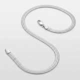 Sterling Silver Rhodium Plated Herringbone Chain 5.4mm — 18 / Silver — view 3