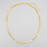 RCJ - 14k Yellow Gold Mirrored Heart Chain Necklace - 18 - Gold - View 2