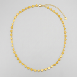 14k Yellow Gold Mirrored Heart Chain Necklace — 18 / Gold — view 1