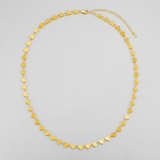 RCJ - 14k Yellow Gold Mirrored Heart Chain Necklace - 18 - Gold - View 3