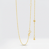 RCJ - 14k Yellow Gold Adjustable Singapore Chain 1.1mm - 18 - Gold - View 3
