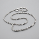14k White Gold Light Rope Chain 1.5mm — 16 / Silver — view 3