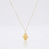RCJ - 14K Yellow Gold Hand of Hamsa Necklace - 18 - Gold - View 3