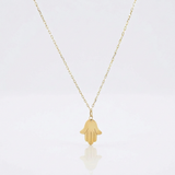 RCJ - 14K Yellow Gold Hand of Hamsa Necklace - 18 - Gold - View 4