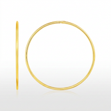 RCJ - Endless Hoop Style Earring in 14K Yellow Gold - One Size - Gold - View 2
