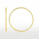 RCJ - Endless Hoop Style Earring in 14K Yellow Gold - One Size - Gold - View 3