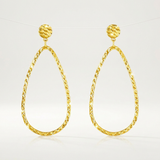 RCJ - 14k Yellow Gold Textured Teardrop Motif Post Earrings - One Size - Gold - View 2