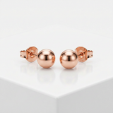 RCJ - 14k Rose Gold Ball Style Stud Earrings (4.0 mm) - One Size - Pink - View 2