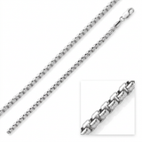 4.4mm Sterling Silver Rhodium Plated Round Box Chain — 22 / Silver — view 1