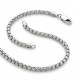 4.4mm Sterling Silver Rhodium Plated Round Box Chain — 22 / Silver — view 3