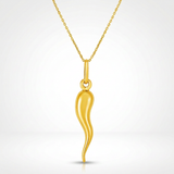 RCJ - 14k Yellow Gold Pendant with Polished Abstract Swirl - 18 - Gold - View 4