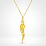 RCJ - 14k Yellow Gold Pendant with Polished Abstract Swirl - 18 - Gold - View 3
