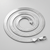 Sterling Silver Rhodium Plated Herringbone Chain 8.0mm — 20 / Silver — view 1