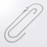 14k White Gold Diamond Cut Rolo Chain 1.1mm — 16 / Silver — view 3