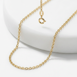 14k Yellow Gold Diamond Cut Cable Link Chain 0.8mm — 16 / Gold — view 2