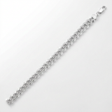 Sterling Silver Rhodium Plated Curb Chain 9.3mm — 24 / Silver — view 1