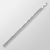 Sterling Silver Rhodium Plated Curb Chain 9.3mm — 24 / Silver — view 3