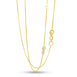 14k Yellow Gold Adjustable Box Chain 0.8mm — 18 / Gold — view 1