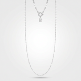 Sterling Silver Mirror Link Necklace — 38 / Silver — view 1