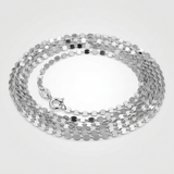 RCJ - Sterling Silver Mirror Link Necklace - 38 - Silver - View 2