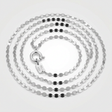 Sterling Silver Mirror Link Necklace — 38 / Silver — view 2