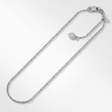 RCJ - 14k White Gold Singapore Style Adjustable Chain (1.1 mm) - 22 - Silver - View 3