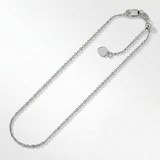 RCJ - 14k White Gold Singapore Style Adjustable Chain (1.1 mm) - 22 - Silver - View 4