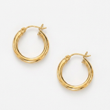 RCJ - 10k Yellow Gold Polished Hoop Earrings (15 mm) - One Size - Gold - View 3