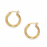 RCJ - 10k Yellow Gold Polished Hoop Earrings (15 mm) - One Size - Gold - View 2