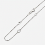 RCJ - Double Extendable Cable Chain in 14k White Gold (0.85mm) - 18 - Silver - View 2